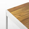 Pablo Aluminum and Acacia Wood Outdoor Table with Waterproof Cover