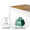Pablo Aluminum and Acacia Wood Outdoor Table with Waterproof Cover