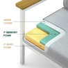 Pablo Aluminum and Acacia Wood Outdoor Sofa 
