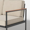 Savannah Aluminum and Acacia Wood Outdoor Loveseat 