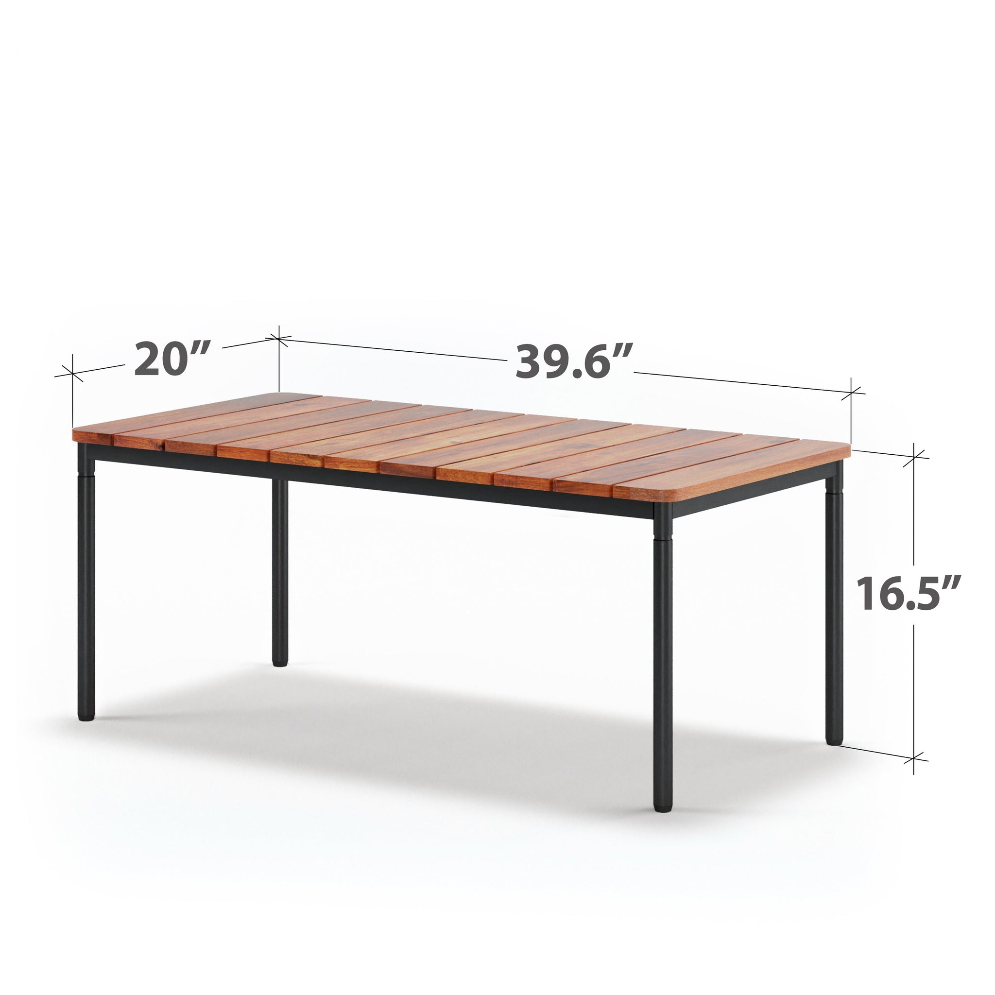 Savannah Aluminum and Acacia Wood Outdoor Table with Waterproof Cover