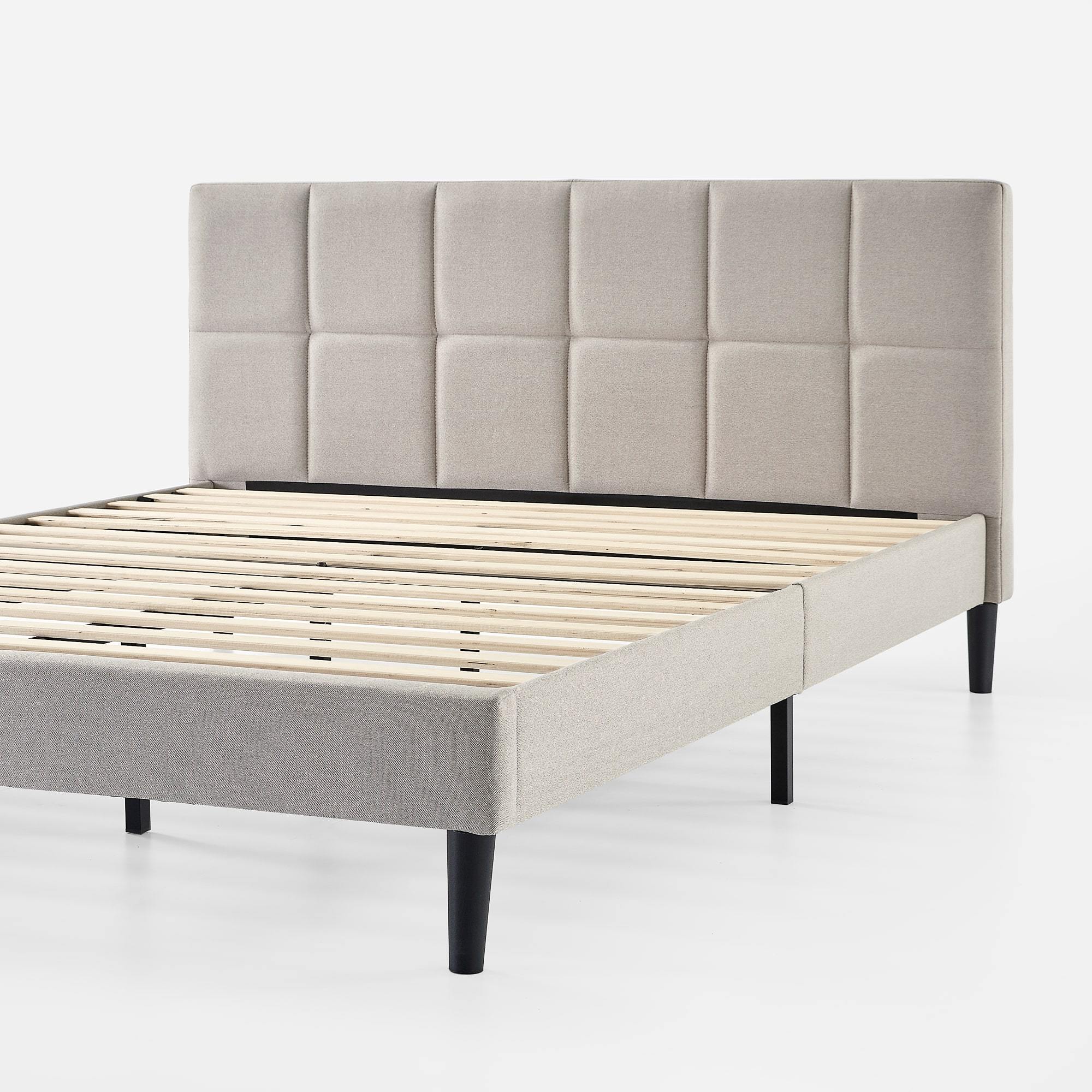 Lottie Upholstered Platform Bed Frame with Short Headboard