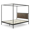 Wesley Metal and Wood Canopy Platform Bed